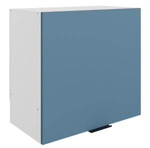 Шкаф навесной под вытяжку Стоун L600 Н566 (1 дв. гл.) (белый/изумруд софттач) в Ревде