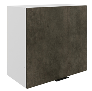 Кухонный шкаф Стоун L600 Н566 (1 дв. гл.) (белый/камень темно-серый) в Асбесте