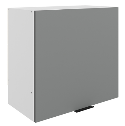 Шкаф навесной под вытяжку Стоун L600 Н566 (1 дв. гл.) (белый/оникс софттач) в Кушве - изображение
