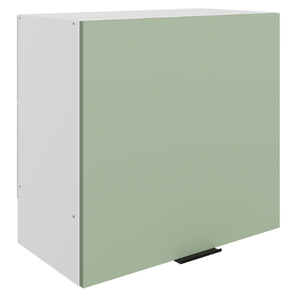 Шкаф на кухню Стоун L600 Н566 (1 дв. гл.) (белый/полынь софттач) в Ирбите