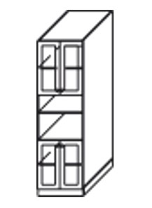 Кухонный шкаф Верона хозяйственный под технику 2070*500*525мм, глянец/софт в Ревде