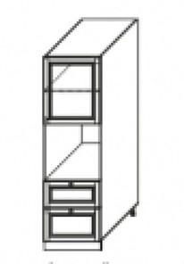 Кухонный шкаф Верона хозяйственный В-5 2340*600*580мм, глянец/софт в Ревде