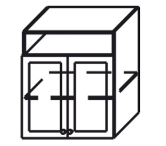 Шкаф кухонный Верона настенный двухдверный с полкой и нишей 918*800*320 мм, глянец/софт в Первоуральске