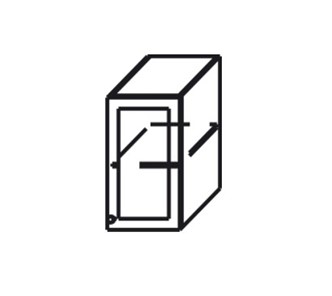 Шкаф кухонный Верона настенный однодверный с полкой 718*200*320 мм, глянец/софт в Ревде