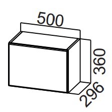 Шкаф кухонный настенный Стайл, ШГ500/360 горизонтальный, МДФ в Ревде - предосмотр