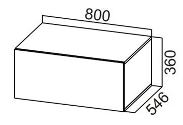 Настенный шкаф на кухню Стайл, ШГ800г/360 горизонтальный, МДФ в Асбесте