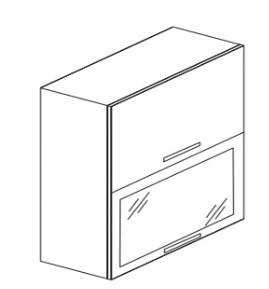 Кухонный шкаф Гармония А18 72*60*30см МДФ премиум, глянец, металик в Краснотурьинске