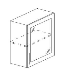 Кухонный шкаф Некст МДФ А7 72*50*30см МДФ премиум, глянец, металик в Первоуральске