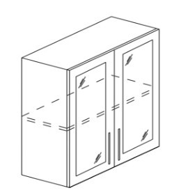 Кухонный шкаф Некст МДФ А9 72*60*30см МДФ премиум, глянец, металик в Ревде
