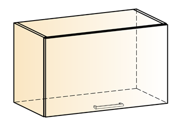 Шкаф навесной Яна L600 Н360 (1 дв. гл.) в Асбесте