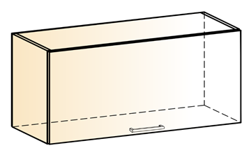 Шкаф навесной Яна L800 Н360 (1 дв. гл.) в Асбесте