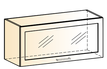 Шкаф кухонный Яна L800 Н360 (1 дв. рам.) в Асбесте