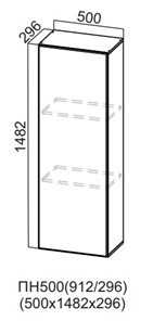 Шкаф-пенал навесной Вельвет, ПН500(912/296) в Ирбите