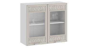 Кухонный навесной шкаф Долорес 1В8С (Белый/Крем) в Кушве