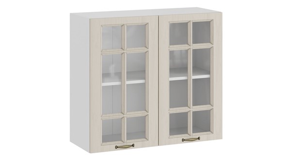 Шкаф на кухню Лина 1В8С (Белый/Крем) в Ревде - изображение