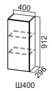 Распашной кухонный шкаф Модерн New, Ш400/912, МДФ в Ревде