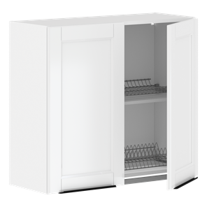 Шкаф кухонный с полкой и посудосушителем SICILIA Белый MHSU 8072.1C (800х320х720) в Ревде