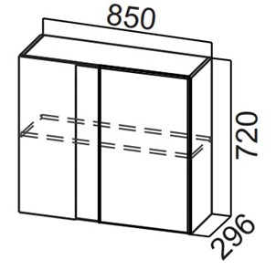 Шкаф кухонный угловой Стайл, Ш850у/720, МДФ в Асбесте