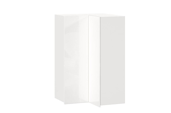 Шкаф кухонный угловой высокий Шервуд, ЛД 281.570.000.170, белый/белый глянец в Екатеринбурге - изображение
