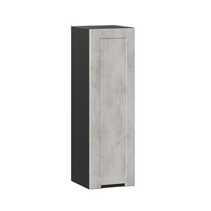 Кухонный навесной шкаф 300 высокий Джамис ЛД 296.410.000.066, Чёрный/Белый камень в Екатеринбурге - изображение
