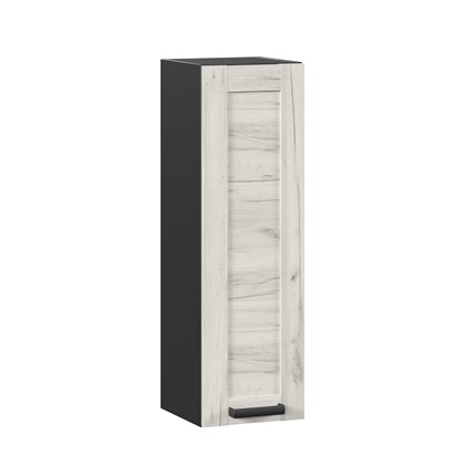 Кухонный шкаф 300 высокий Винченца ЛД 234.410.000.081, Чёрный/Дуб Крафт белый в Новоуральске - изображение