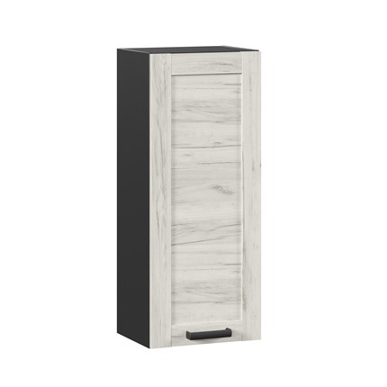 Шкаф на кухню 400 высокий Винченца ЛД 234.420.000.082, Чёрный/Дуб Крафт белый в Екатеринбурге - изображение