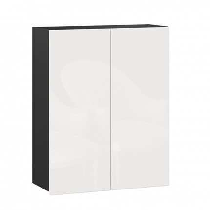 Кухонный навесной шкаф 800 высокий, Шервуд, ЛД 281.460.000.080, черный/белый глянец в Екатеринбурге - изображение