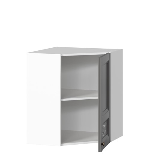Шкаф на кухню Амели-3 угловой 600 ЛД 299.610.000.055, Белый/Оникс серый в Екатеринбурге - изображение 1