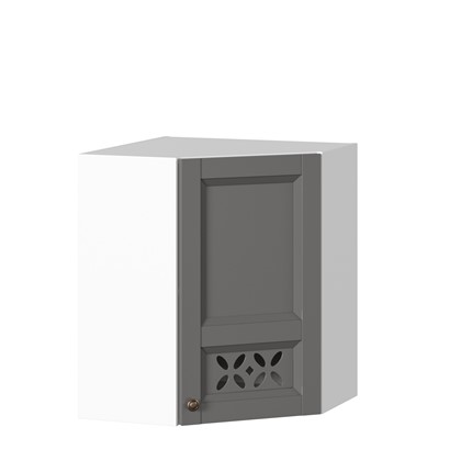 Шкаф на кухню Амели-3 угловой 600 ЛД 299.610.000.055, Белый/Оникс серый в Екатеринбурге - изображение