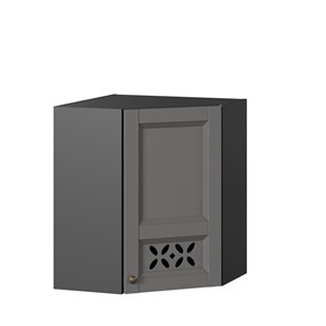 Шкаф кухонный Амели-3 угловой 600 ЛД 299.610.000.056, Черный/Оникс серый в Кушве