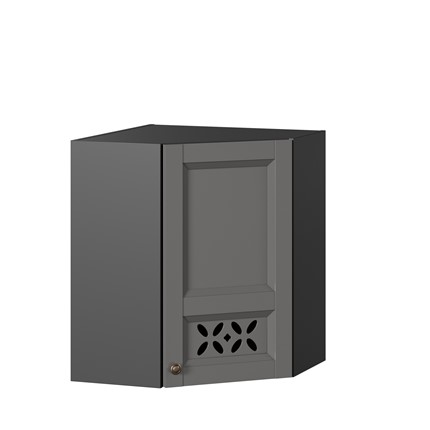 Шкаф кухонный Амели-3 угловой 600 ЛД 299.610.000.056, Черный/Оникс серый в Екатеринбурге - изображение