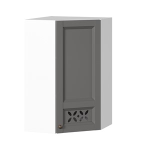 Кухонный шкаф Амели-3 угловой 600 высокий ЛД 299.620.000.057, Белый/Оникс серый в Первоуральске