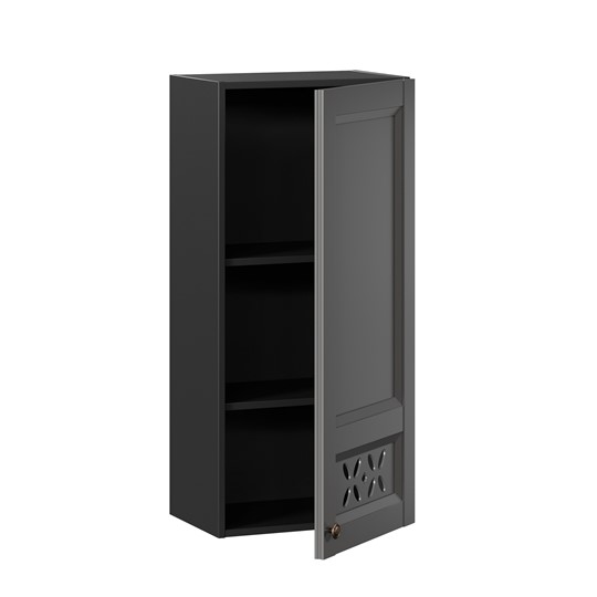 Шкаф на кухню Амели-3 высокий 400 ЛД 299.420.000.041, Черный/Оникс серый в Екатеринбурге - изображение 1