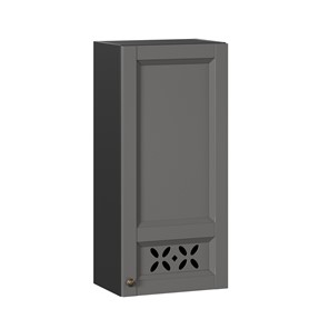 Шкаф на кухню Амели-3 высокий 400 ЛД 299.420.000.041, Черный/Оникс серый в Кушве