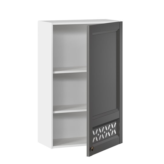 Кухонный шкаф Амели-3 высокий 600 ЛД 299.450.000.045, Белый/Оникс серый в Екатеринбурге - изображение 1