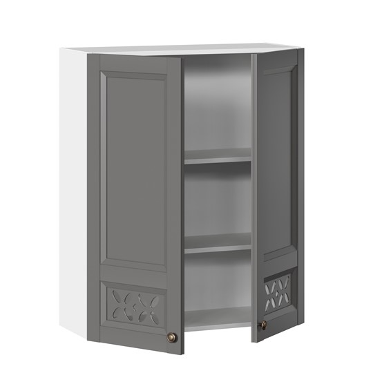 Кухонный шкаф Амели-3 высокий 800 ЛД 299.460.000.049, Белый/Оникс серый в Екатеринбурге - изображение 1