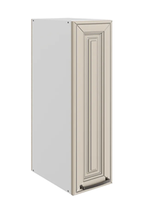 Кухонный навесной шкаф Атланта L200 H720 (1 дв. гл.) эмаль (белый/сливки патина платина) в Екатеринбурге - предосмотр