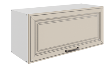 Шкаф настенный Атланта L800 Н360 (1 дв. гл.) эмаль (белый/сливки патина платина) в Первоуральске
