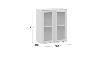 Кухонный навесной шкаф Белладжио 1В6С (Белый, Фон белый) в Кушве - предосмотр 2