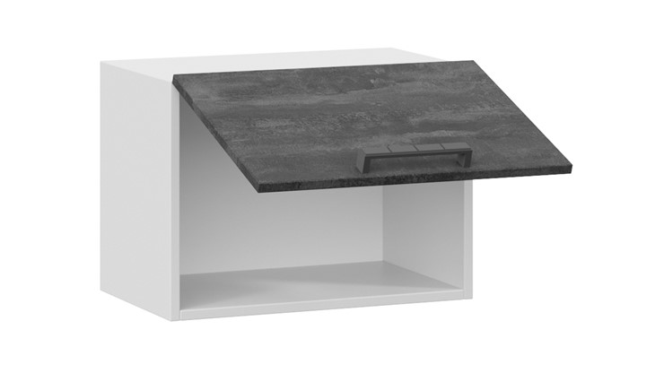 Кухонный навесной шкаф Детройт 1В5Г (Белый/Угольный Камень) в Кушве - изображение 1