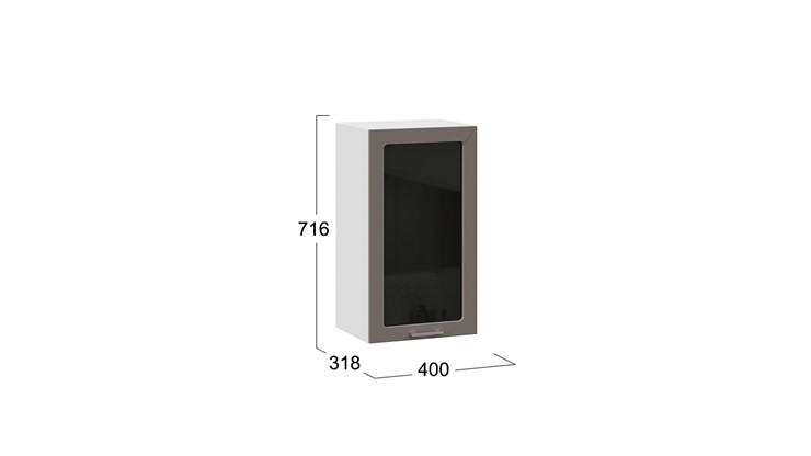 Шкаф на кухню Габриэлла 1В4С (Белый/Муссон) в Ревде - изображение 2
