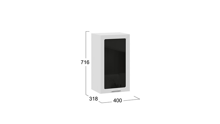 Навесной шкаф Габриэлла 1В4С (Белый/Сноу) в Ревде - изображение 2
