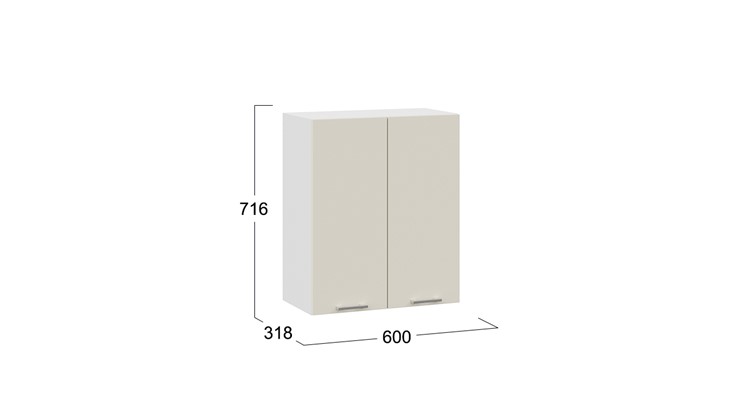 Шкаф настенный Габриэлла 1В6 (Белый/Крем) в Ревде - изображение 2