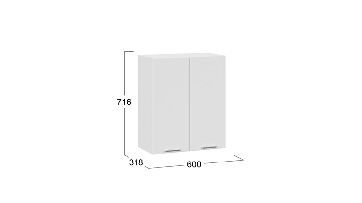 Настенный шкаф Габриэлла 1В6 (Белый/Сноу) в Ревде - изображение 2