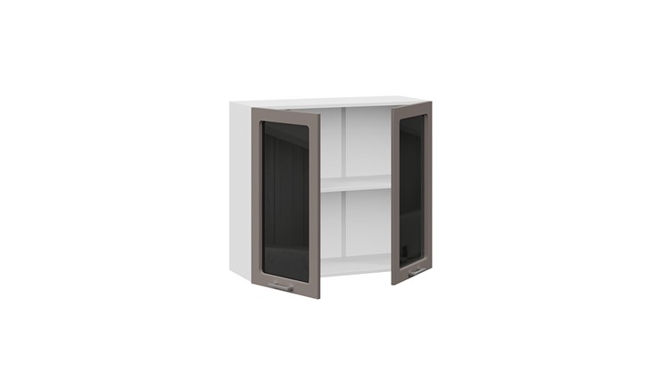 Шкаф настенный Габриэлла 1В8С (Белый/Муссон) в Ревде - изображение 1