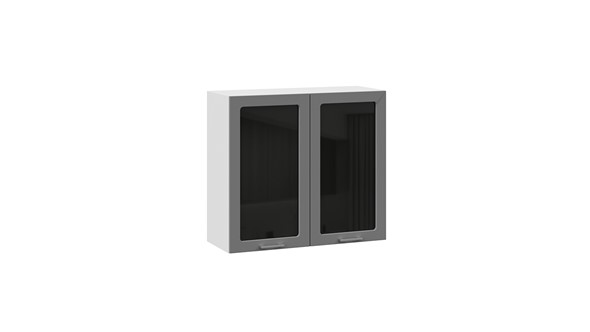 Кухонный навесной шкаф Габриэлла 1В8С (Белый/Титан) в Ревде - изображение