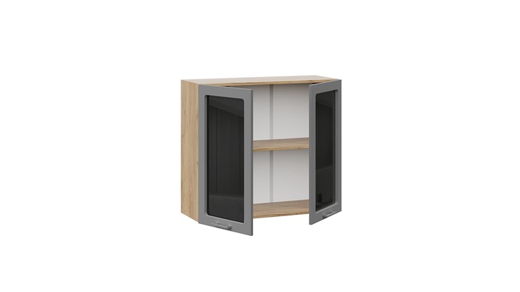Кухонный навесной шкаф Габриэлла 1В8С (Дуб Крафт золотой/Титан) в Первоуральске - изображение 1