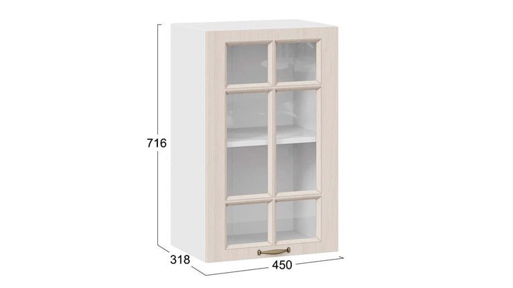 Шкаф кухонный Лина 1В45С (Белый/Крем) в Ревде - изображение 2