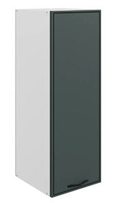 Кухонный навесной шкаф Монако L400 Н900 (1 дв. гл.), белый/грин матовый в Первоуральске
