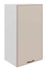 Кухонный шкаф Монако L450 Н900 (1 дв. гл.), белый/фрапучино матовый в Богдановиче